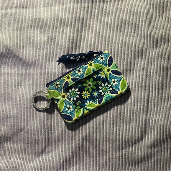 Blue & Green Vera Bradley Shoulder Bag, Wallet, Key Chain Wallet, & Coin Purse - Picture 8 of 8